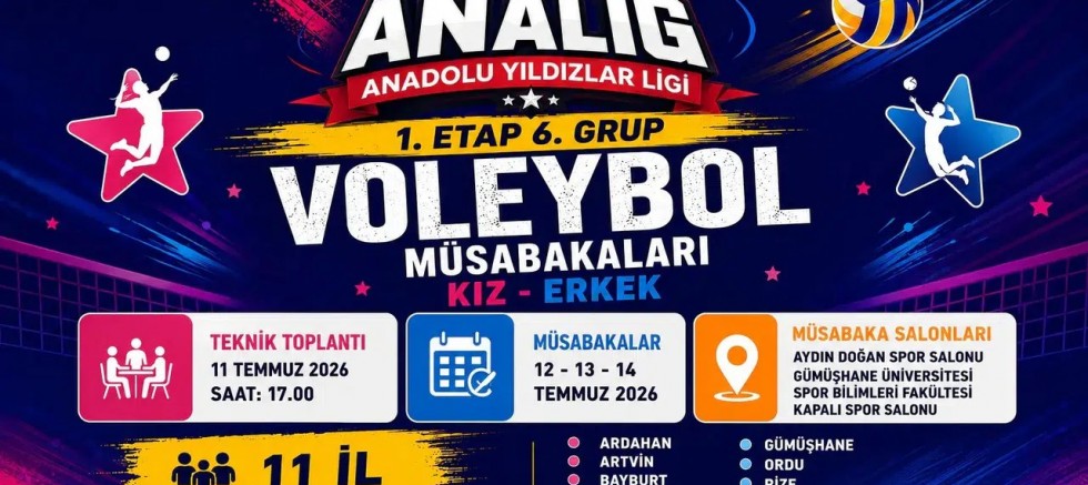 Gümüşhane, ANALİG Voleybol Müsabakalarına Ev Sahipliği Yapacak