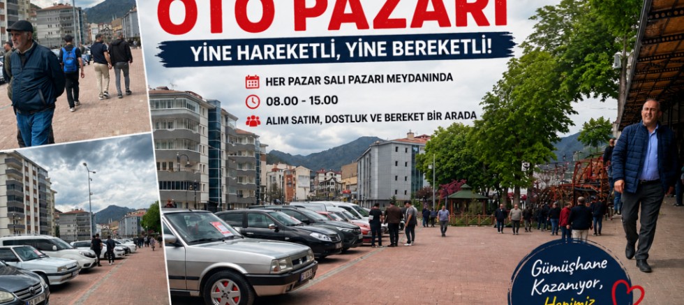 Gümüşhane Oto Pazarı Yine Hareketliydi