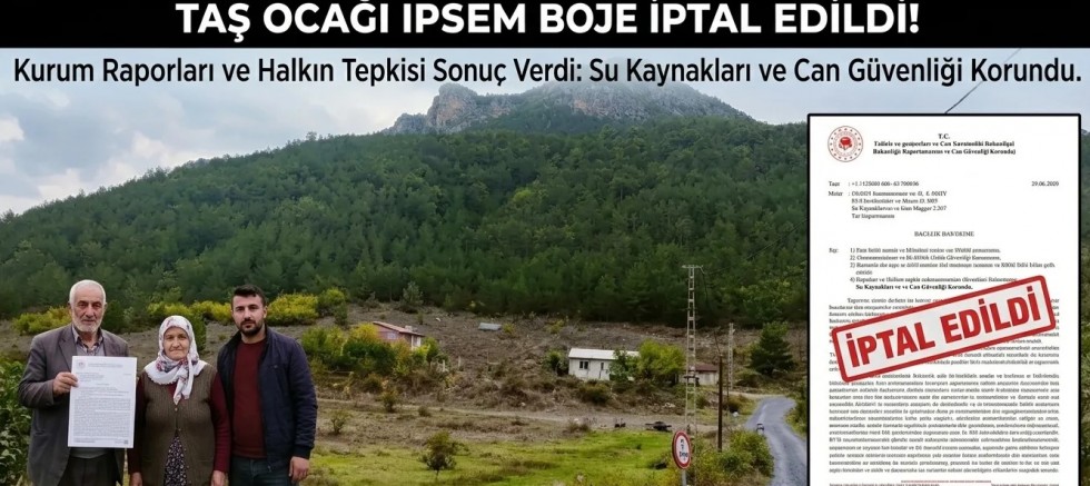 Hasköy ve Boyluca’da Taş Ocağı Projesine Geçit Yok: Bakanlık ÇED Sürecini İptal Etti!
