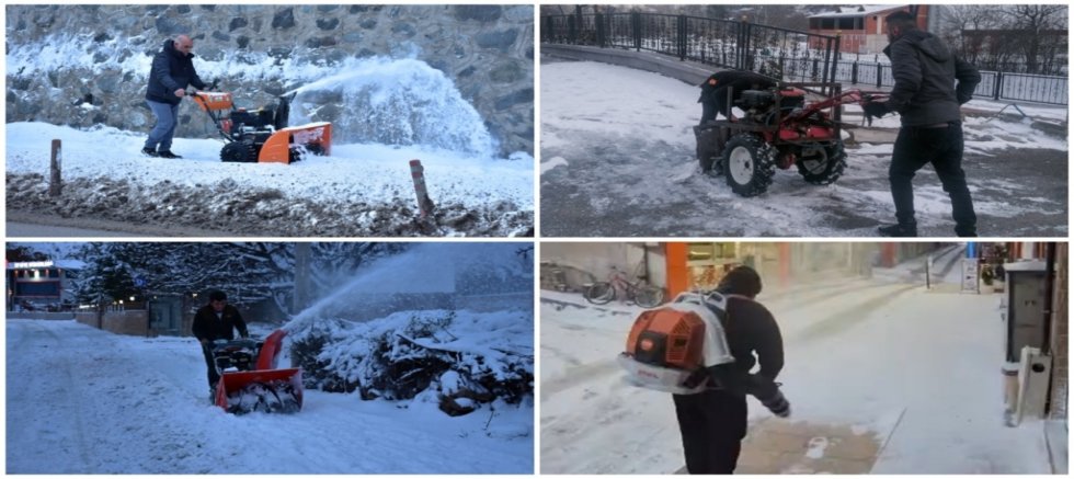 GÜMÜŞHANE BELEDİYESİ KARLA MÜCADELEDE TEKNOLOJİYİ SAHAYA İNDİRDİ