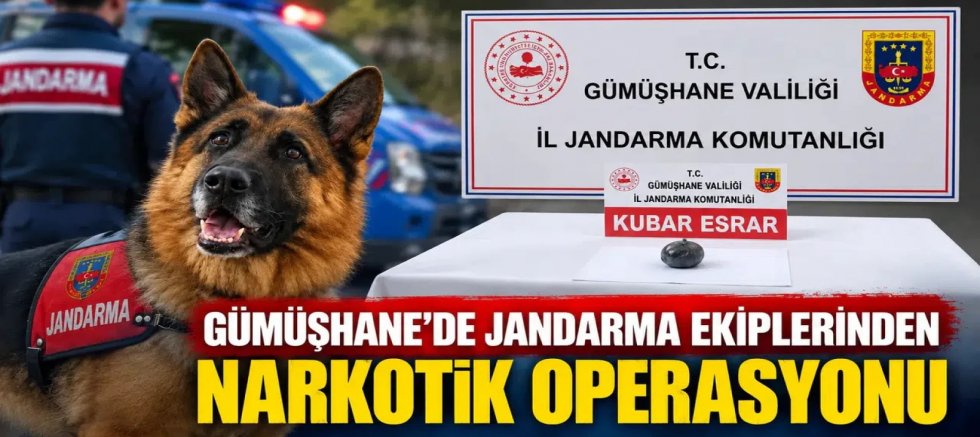 Gümüşhane’de Jandarma Ekiplerinden Narkotik Operasyonu