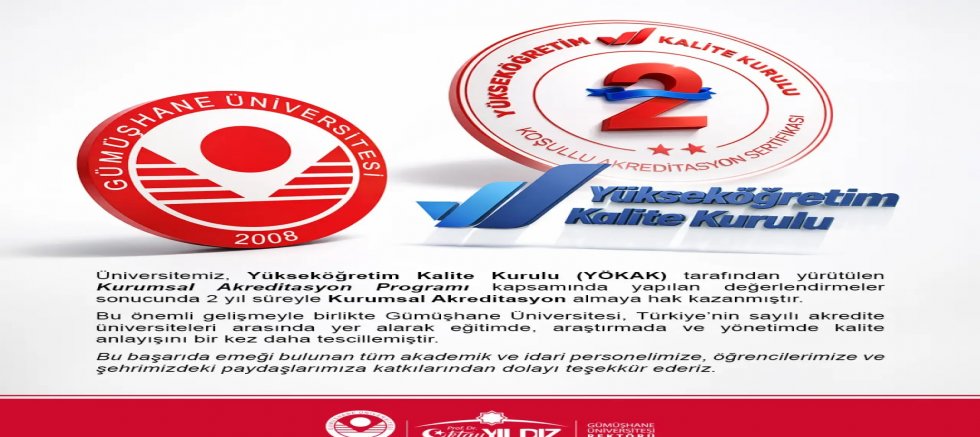 Gümüşhane Üniversitesinden Kurumsal Akreditasyon Başarısı
