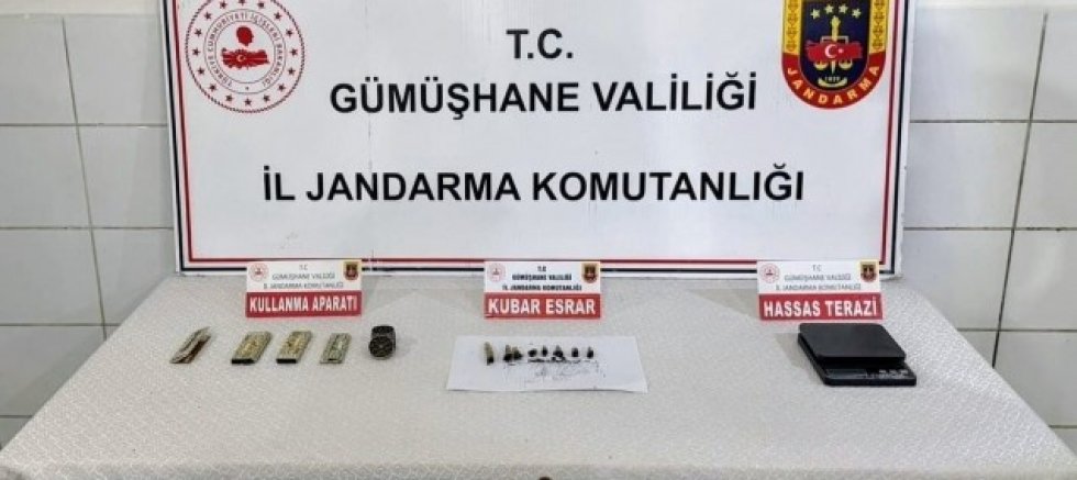 İl Jandarma Komutanlığı’ndan Kelkit’te uyuşturucu operasyonu