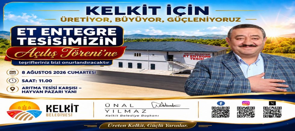 Kelkit'te Et Entegre Tesisi Hizmete Giriyor