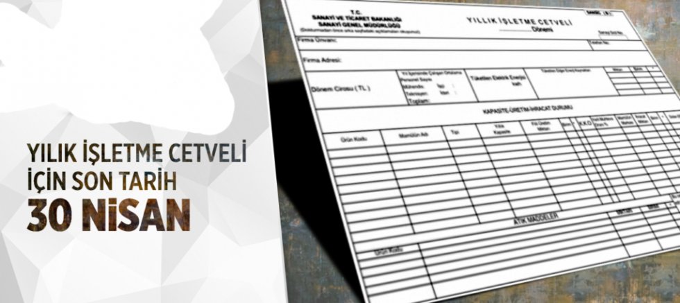 SANAYİ SİCİLİNE KAYITLI İŞLETMELERE ÖNEMLİ UYARI