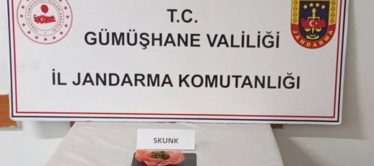 Uyuşturucuyu Trabzon’dan Gümüşhane’ye getiremediler