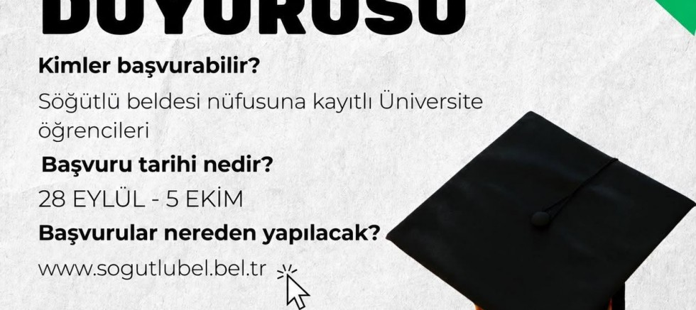 Söğütlü Belde Belediyesinden Öğrencilere Burs Başvurusu