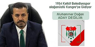 1954 Kelkit Belediyespor Olağan üstü Kongreye Gidiyor