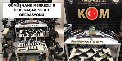 8 ilde eş zamanlı kaçak silah operasyonu