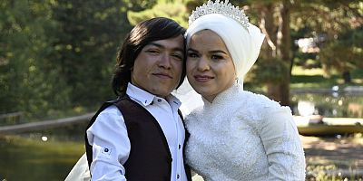 Akondroplazili çift için ilk düğün Gümüşhane'de yapıldı  