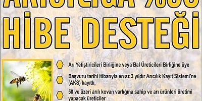 Arıcılık Makine, alet- ekipman ve arıcı barakası alımına %50 Hibe desteği verilecek. 