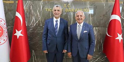 Başkan Akçay Ticaret Bakanı Bolat’ı Gümüşhane’ye davet etti