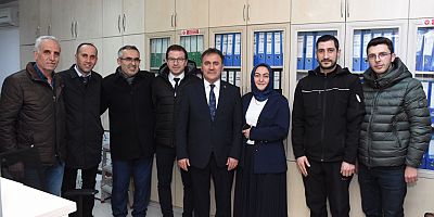 Başkan Çimen, kurum ziyaretlerine Belediye’den başladı