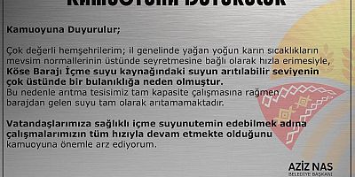 Başkan Nas; Su Konusunda Bilgilendirme Yaptı.