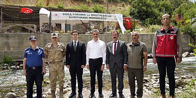 Çit Deresine 10 bin kırmızı benekli alabalık salındı