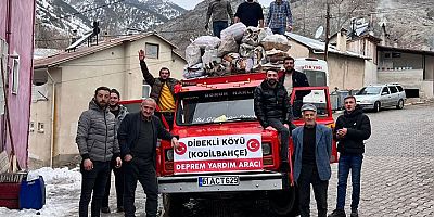 Dibekli köyünden depremzedeler için yakacak seferberliği