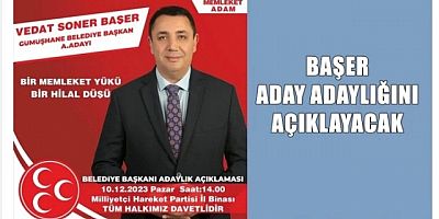 Eczacı Vedat Soner Başer Aday Adaylığını açıklayacak 