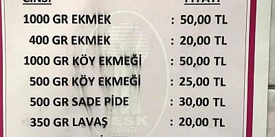 Ekmek zammı Valilikten döndü