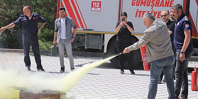 G.Üniversitesinde   Yangın Söndürme Tatbikatı Gerçekleştirildi