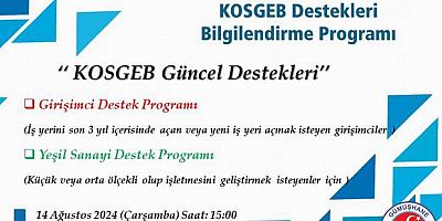 GTSO’DAN KOSGEB DESTEK PROGRAMLARI BİLGİLENDİRME TOPLANTISI