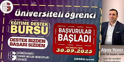 GÜM-TEK burs başvuruları başladı