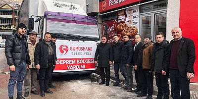 Gümüşhane Belediyesi 5 TIR yardım gönderdi