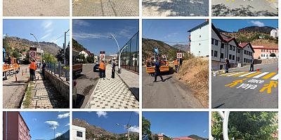 Gümüşhane Belediyesi Çocuklar İçin Sahada: Okul Çevrelerinde Trafik Güvenliği Çalışmalarını Tamamladı