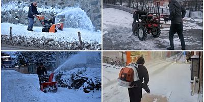 GÜMÜŞHANE BELEDİYESİ KARLA MÜCADELEDE TEKNOLOJİYİ SAHAYA İNDİRDİ