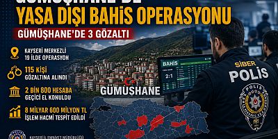 Gümüşhane Dahil 19 İlde Eş Zamanlı Operasyon