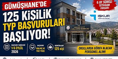 Gümüşhane’de 125 Kişilik TYP Başvuruları Başladı