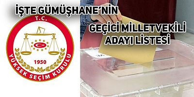Gümüşhane’de 45 Milletvekili Adayı Yarışacak