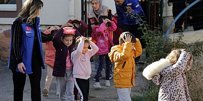 Gümüşhane’de deprem anı tatbikatı yapıldı