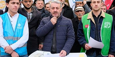 Gümüşhane’de Doğu Türkistan Protestosu