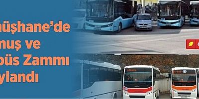 Gümüşhane’de Dolmuş ve Otobüs Zammı Onaylandı