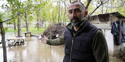 Gümüşhane’de DSİ’nin dere ıslahı çalışması bahçeleri sular altında bıraktı