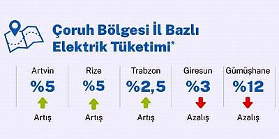 GÜMÜŞHANE’DE ELEKTRİK TÜKETİMİ AZALDI