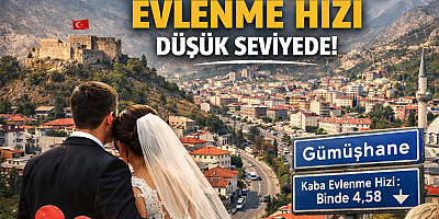 Gümüşhane’de Evlenme Hızı Türkiye Ortalamasının Altında