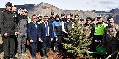 Gümüşhane’de fidanlar toprakla buluştu