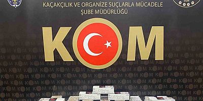 Gümüşhane’de kaçak tütünle doldurulmuş 6 bin 450 adet dolu makaron ele geçirildi