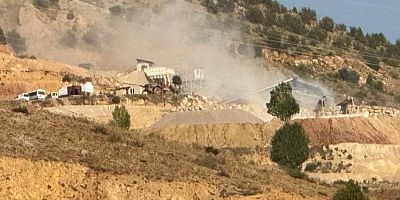 Gümüşhane'de köylülerden taş ocağı tepkisi!