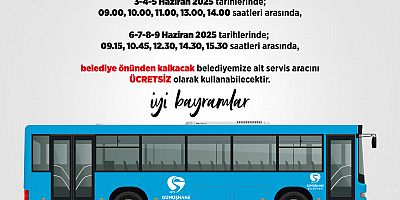 Gümüşhane’de Kurban Bayramı’nda toplu taşıma araçları ücretsiz