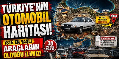 Gümüşhane’de    Ortalama Otomobil  Yaşı 16,7 