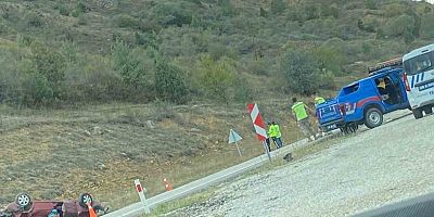 Gümüşhane’de otomobil takla attı: 1’i çocuk 6 yaralı