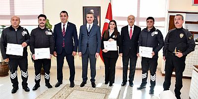 Gümüşhane’de Özel Güvenlik Görevlilerine Teşekkür Belgesi verildi