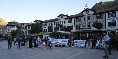 Gümüşhane’de Sumud Filosu’na destek basın açıklaması