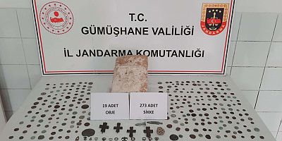     Gümüşhane’de     tarihi eser ele geçirildi