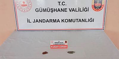 Gümüşhane’de uyuşturucu operasyonu: 10 gram esrar ve kenevir tohumu ele geçirildi