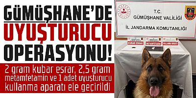Gümüşhane’de uyuşturucu operasyonu!