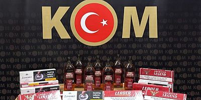 Gümüşhane’de yol uygulamasında kaçak sigara ve alkol ele geçirildi