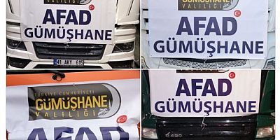 Gümüşhane’den 55 saatte 86 Araç Deprem Bölgesine Yardım malzemesi götürdü